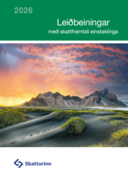 mynd af forsíðu leiðbeiningabæklings með framtali einstaklinga